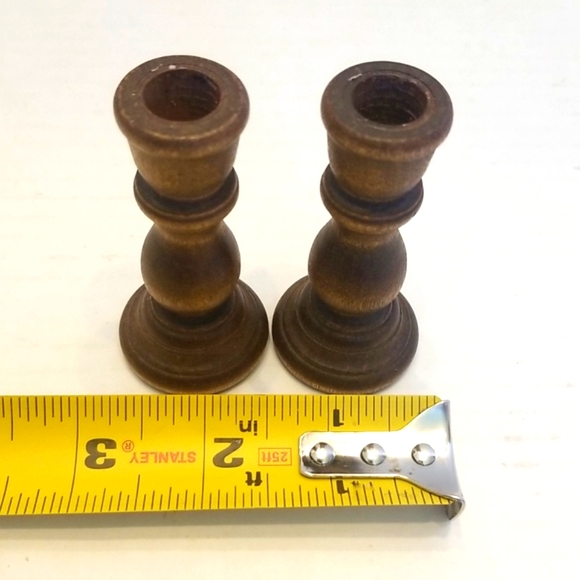 Vintage MINI Wooden Candle Holders - Picture 6 of 6